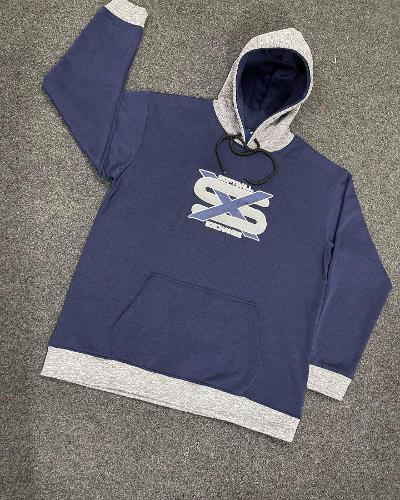 Softball Exchange Silver and Blue Hoodie
