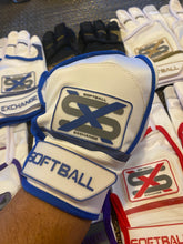 Softball Exchange Blue/White batting gloves