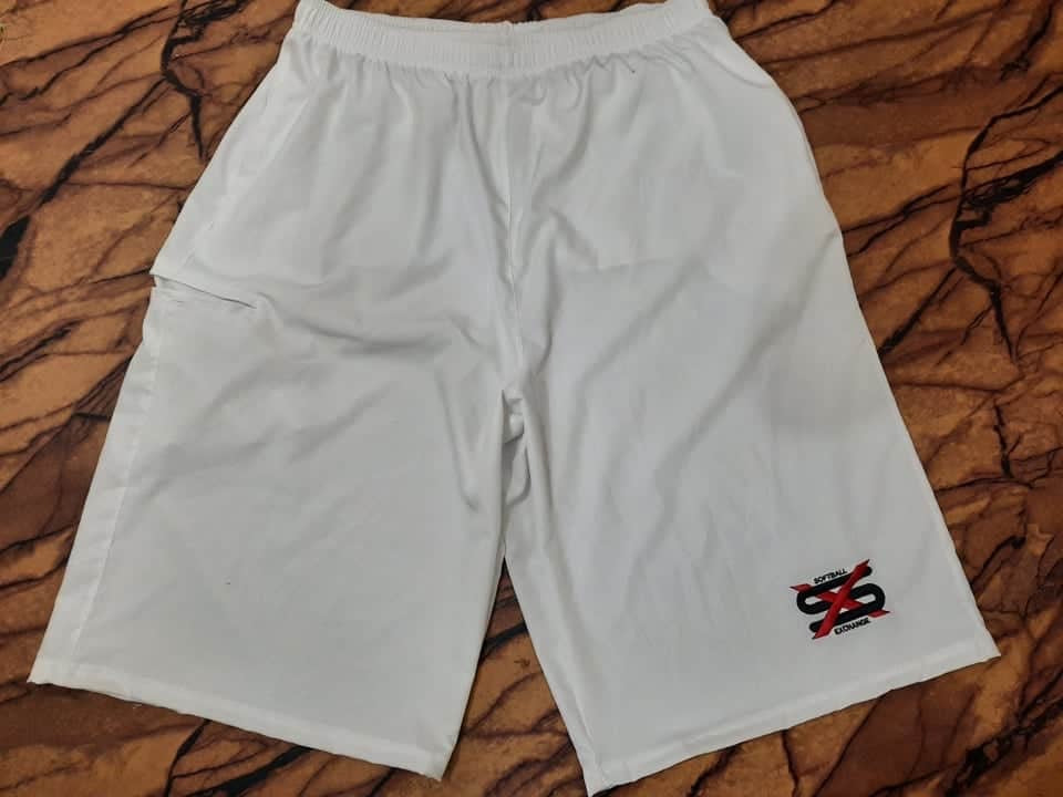 White Pocket Stretch Micro Fiber Shorts - Main Image
