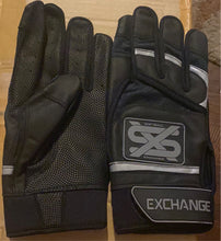 Softball Exchange Black & Silverbatting gloves