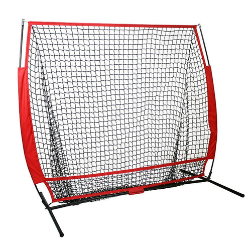 5x5 foot Softball Baseball Practice Net With Frame Hitting Pitching Batting Catching Backstop Equipment Training Strike Zone F