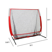 5x5 foot Softball Baseball Practice Net With Frame Hitting Pitching Batting Catching Backstop Equipment Training Strike Zone F