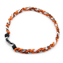 Titanium Ionic Braided Sports Necklace for Baseball / Softball / Soccer (Black)